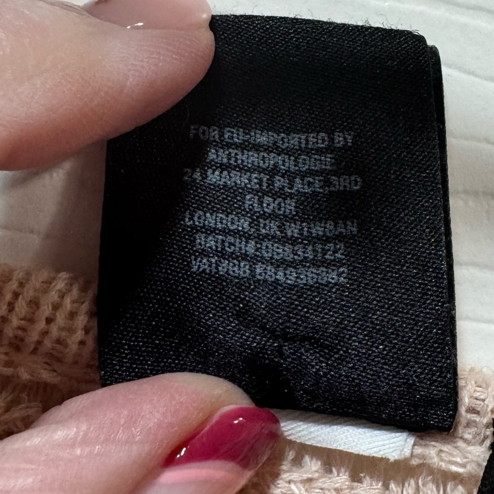 Anthropologie Pink Crew Neck Sweater with Boho Fringe - Picture 8 of 8